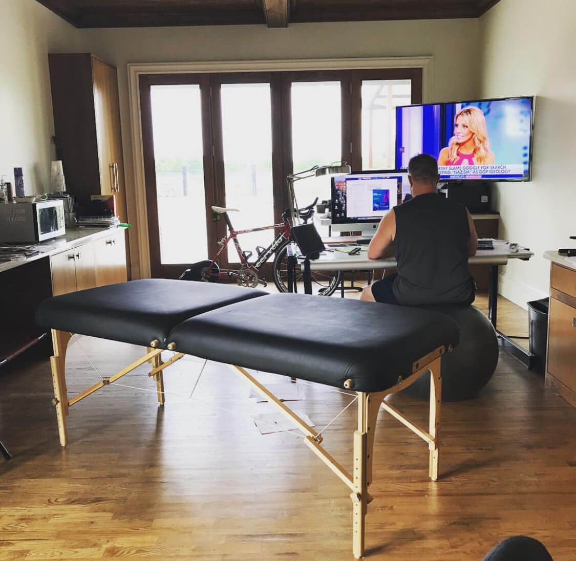 James giving massage